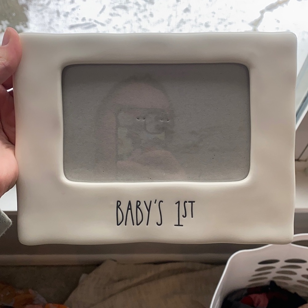 Rae Dunn baby’s first frame